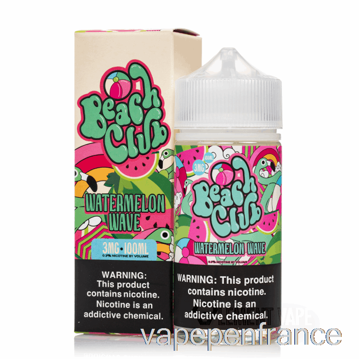 Vague De Pastèque - Club De Plage - Stylo Vape 100 Ml 6 Mg